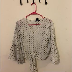 Black and white crop top